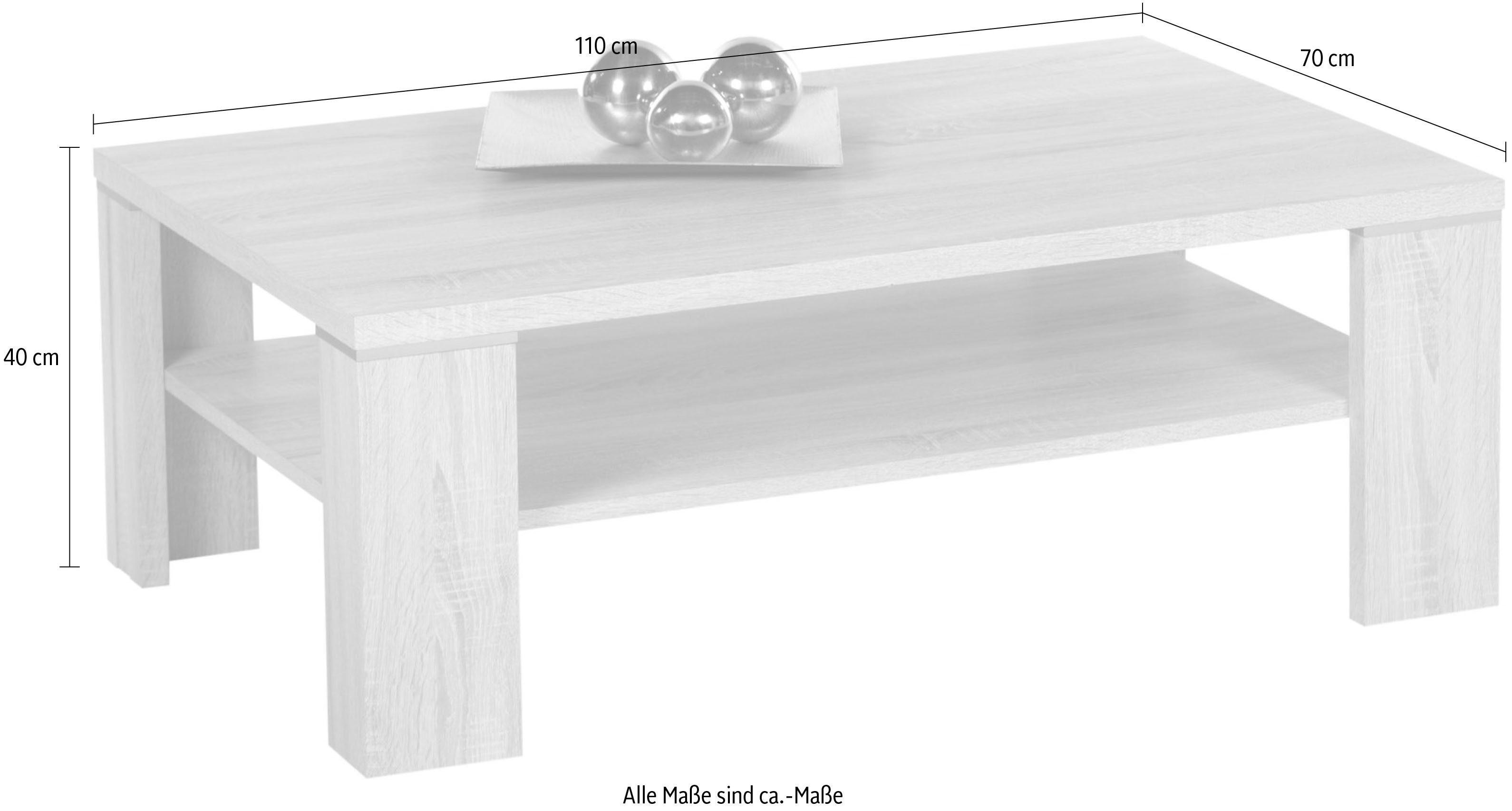Stolkom Sp.z.o.o. Couchtisch Osaka Wohnzimmertisch, Eiche Sonoma Dekor, BxH günstig online kaufen