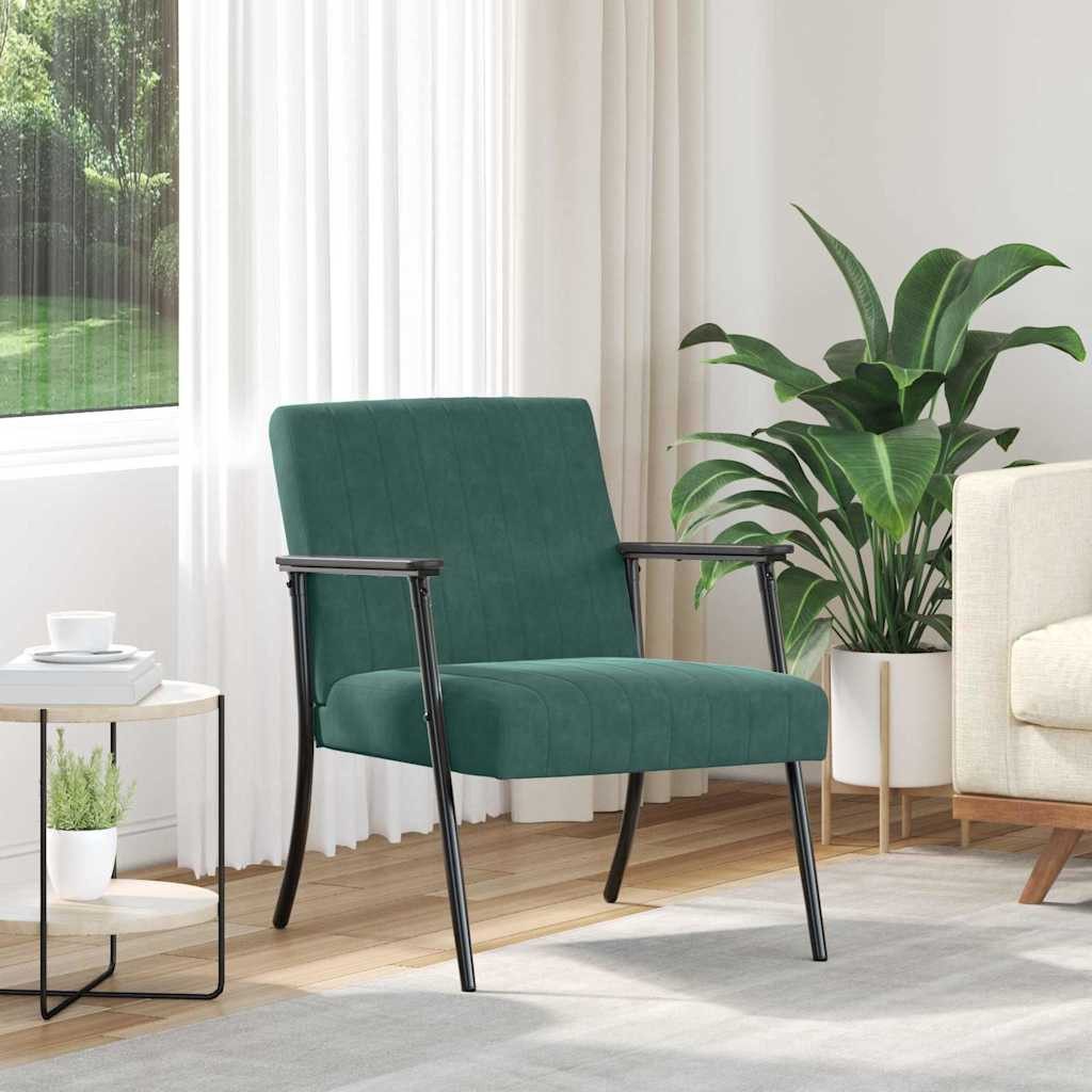 vidaXL Sessel Sessel Dunkelgrün Samt (1-St)