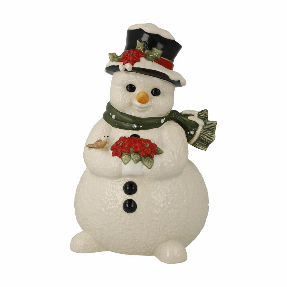 Goebel Dekofigur Schneemann - Im verschneiten Garten