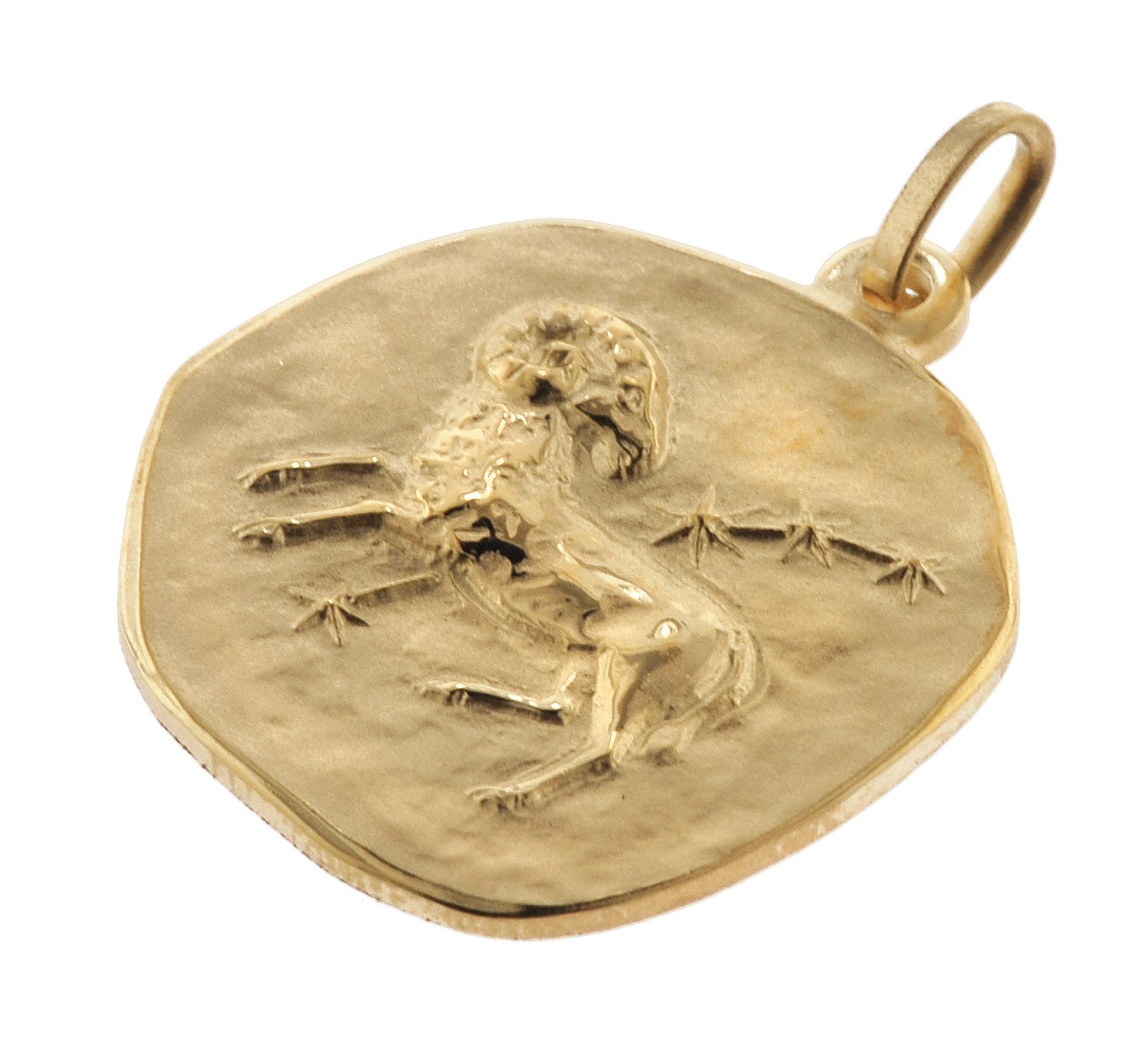 trendor Kette mit Anhänger Widder Ø 20 mm Herren-Gold auf Silber günstig online kaufen