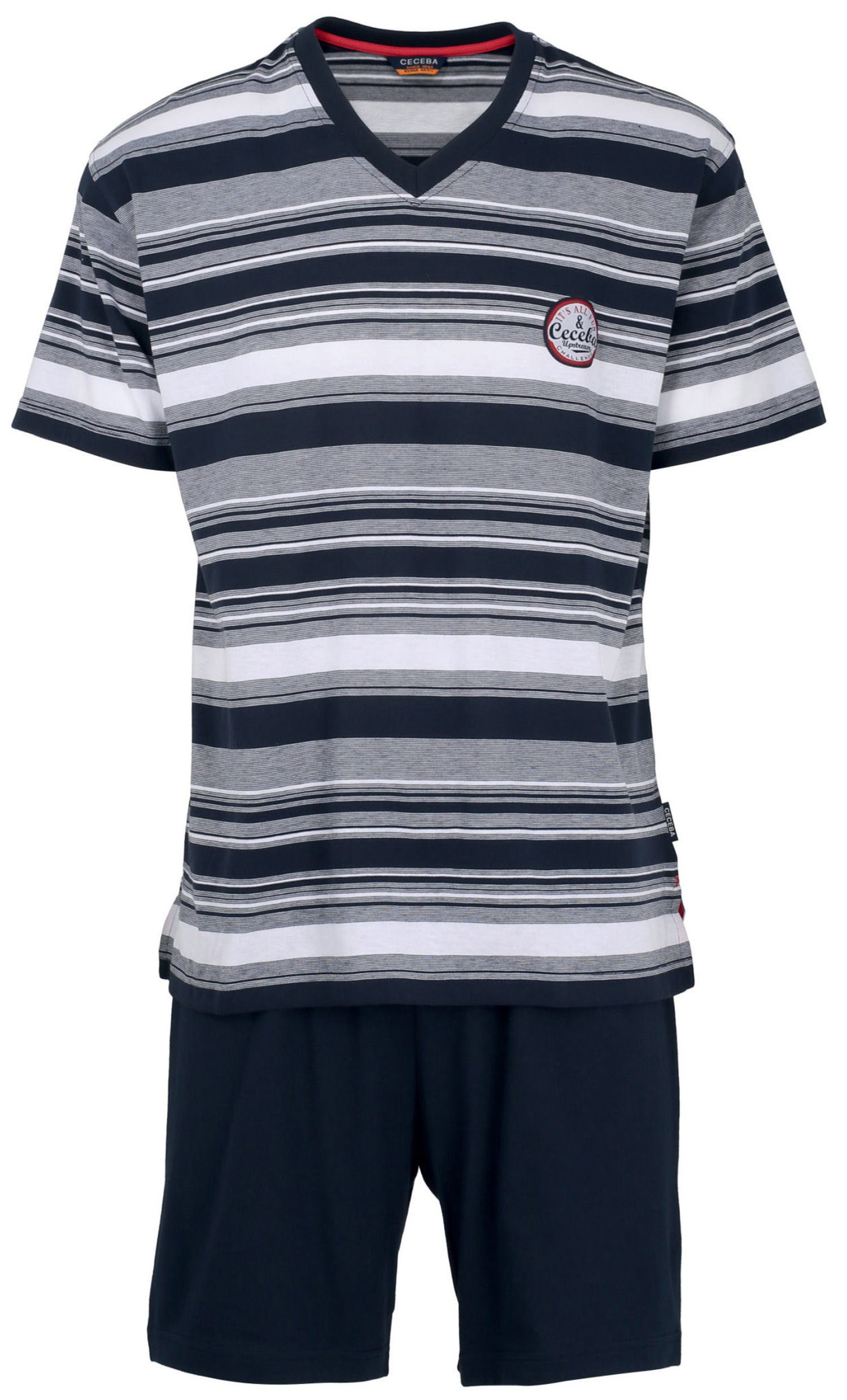 CECEBA Pyjama Herren Schlafanzug Shorty Bügelfrei günstig online kaufen