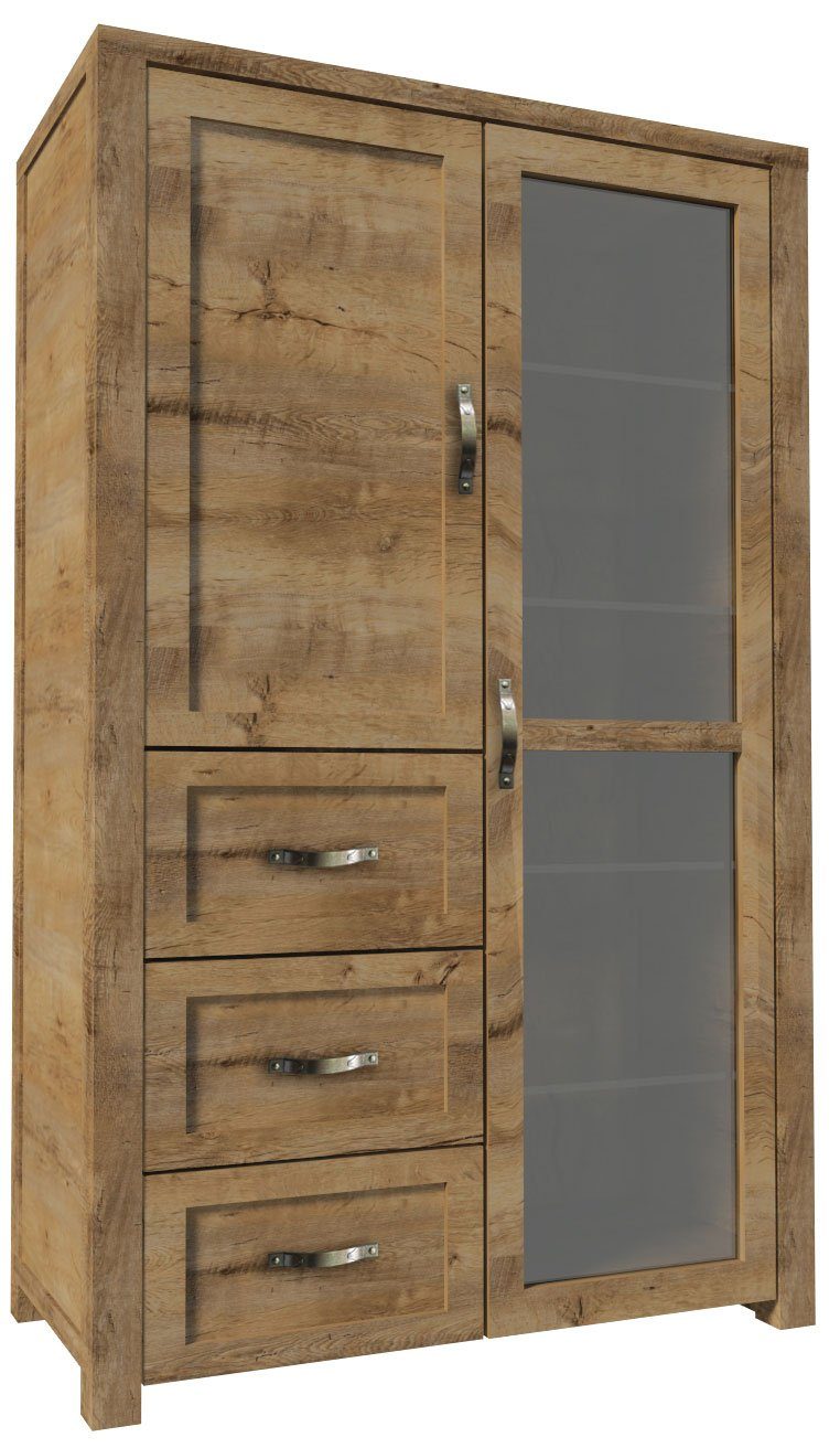 Feldmann-Wohnen Standvitrine Nevada (1-St) 115cm eiche lefkas