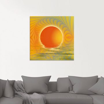 Artland Glasbild Abstrakter Sonnenuntergang, Muster (1 St), in verschiedenen Größen
