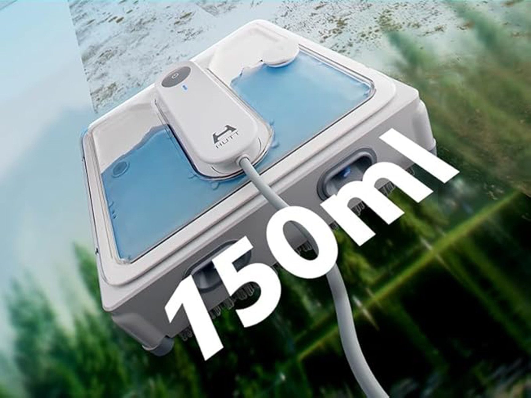 HUTT Fensterputzroboter W9, 90 m² Flächenreinigung mit einer Wasserfüllung, Intuitive Bedienung