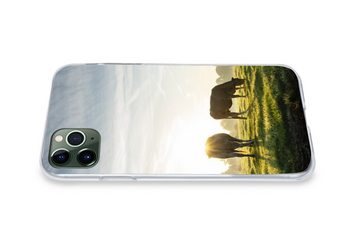 MuchoWow Handyhülle Kühe - Sonne - Gras, Handyhülle Apple iPhone 11 Pro Max, Smartphone-Bumper, Print, Handy