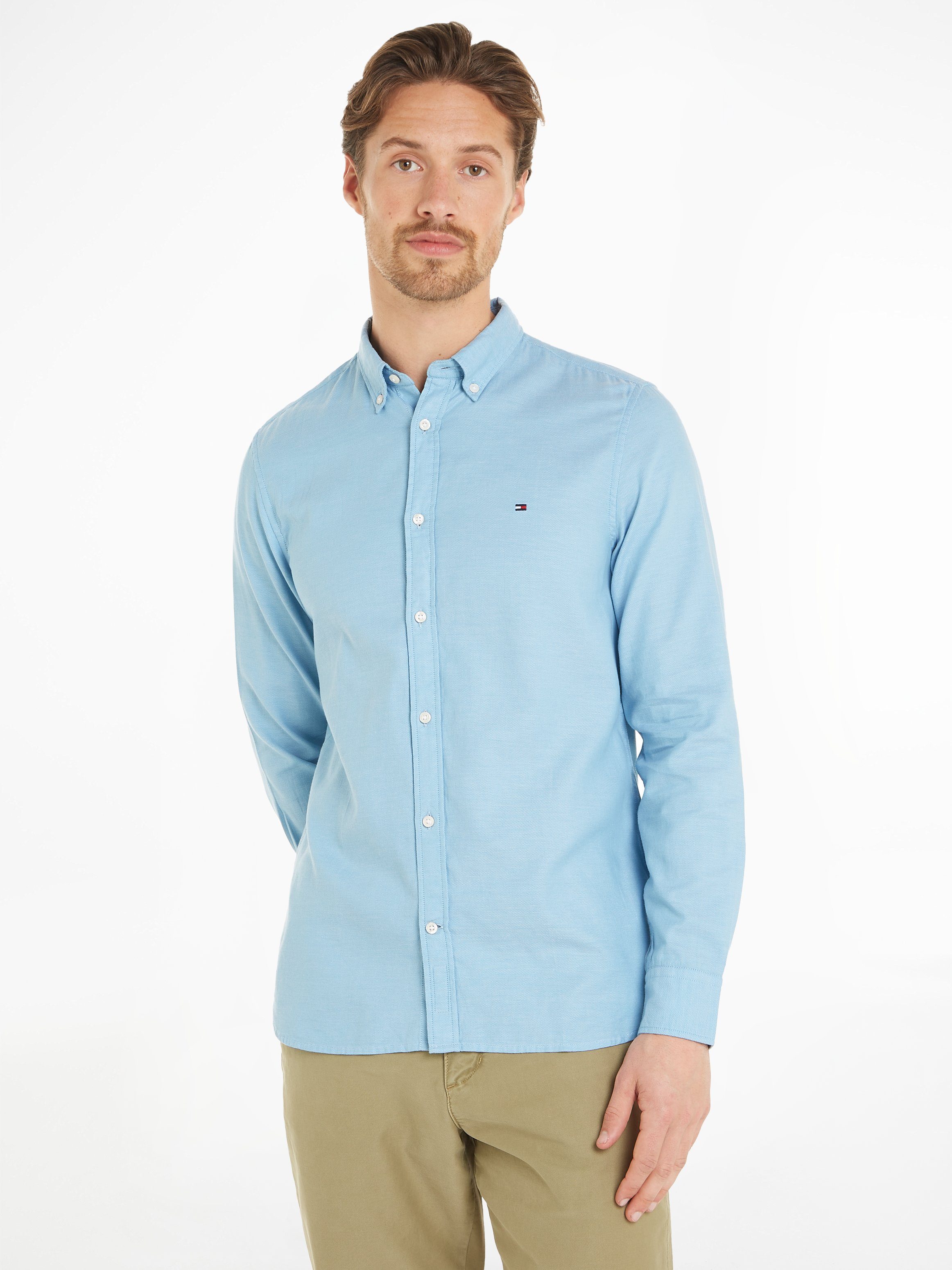 Tommy Hilfiger Langarmhemd FLEX DOBBY SF günstig online kaufen