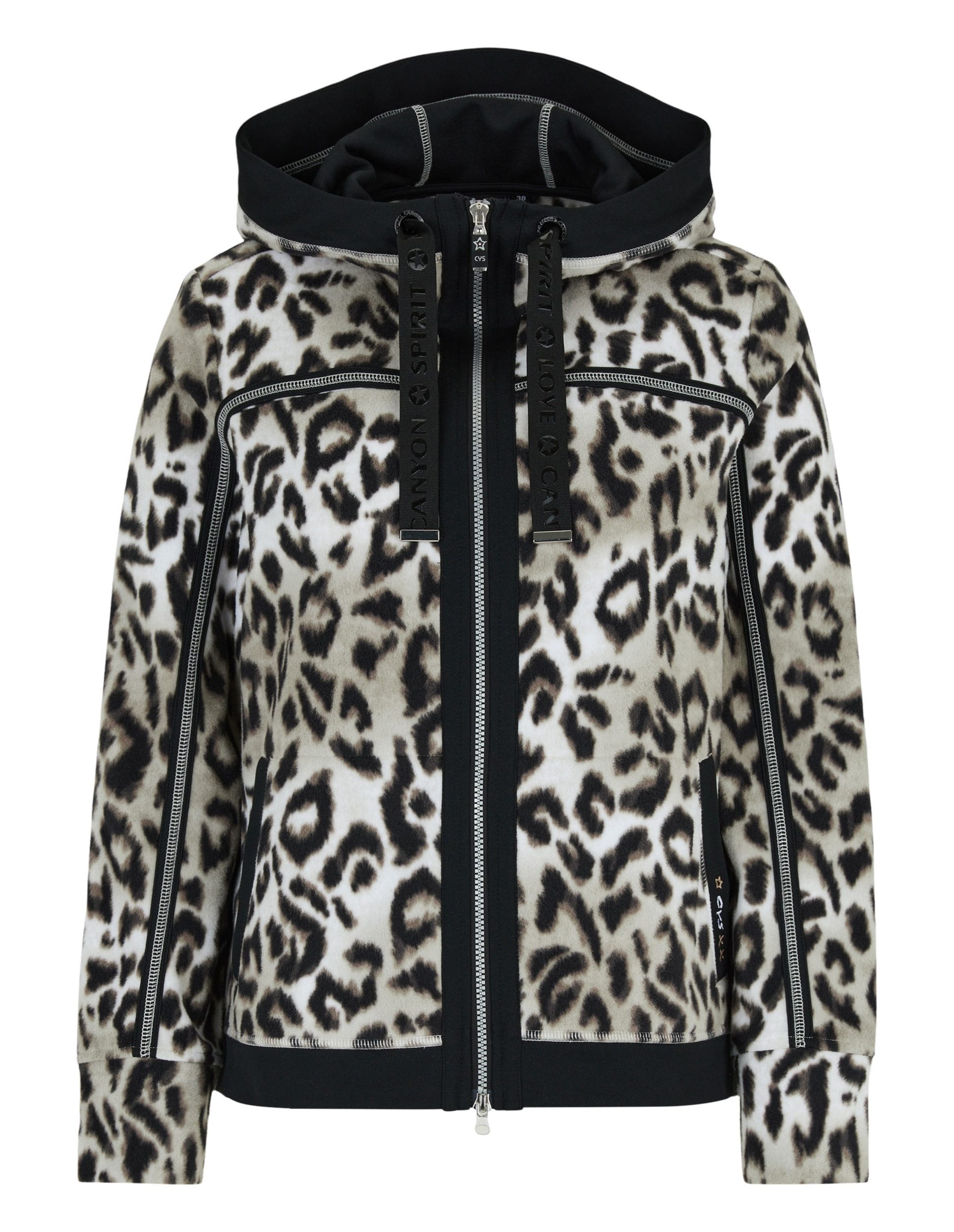 Canyon Kapuzensweatjacke Canyon Damen Fleecejacke LEO CAMEL-BLACK-WHITE günstig online kaufen