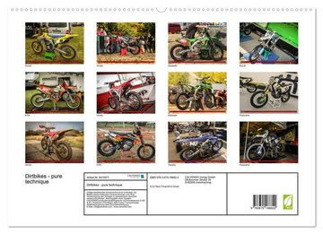 CALVENDO Wandkalender Dirtbikes - pure technique (Premium, hochwertiger DIN A2 Wandkalender 2023, Kunstdruck in Hochglanz)