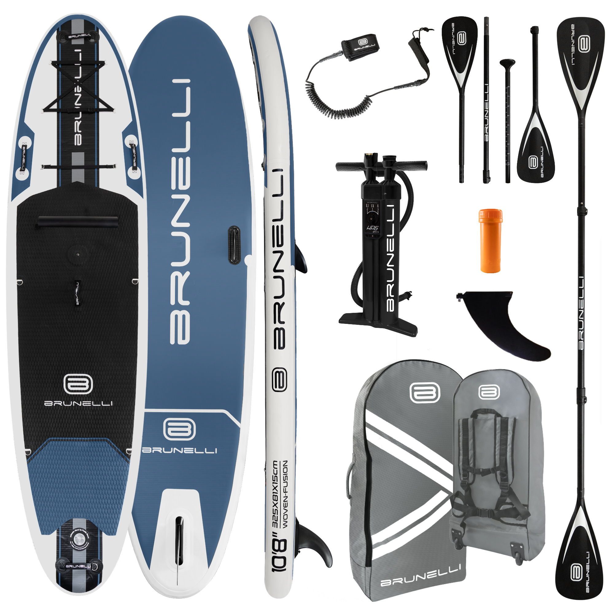 Brunelli SUP-Board BRUNELLI 10.8 Windsurf Woven X Fusion Double Layer SUP Board Stand Up