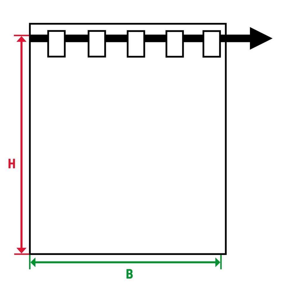 Fertigschal HOMING, Vorhang verdeckte (1 St), halbtransparent, Schlaufen Garret Garret,