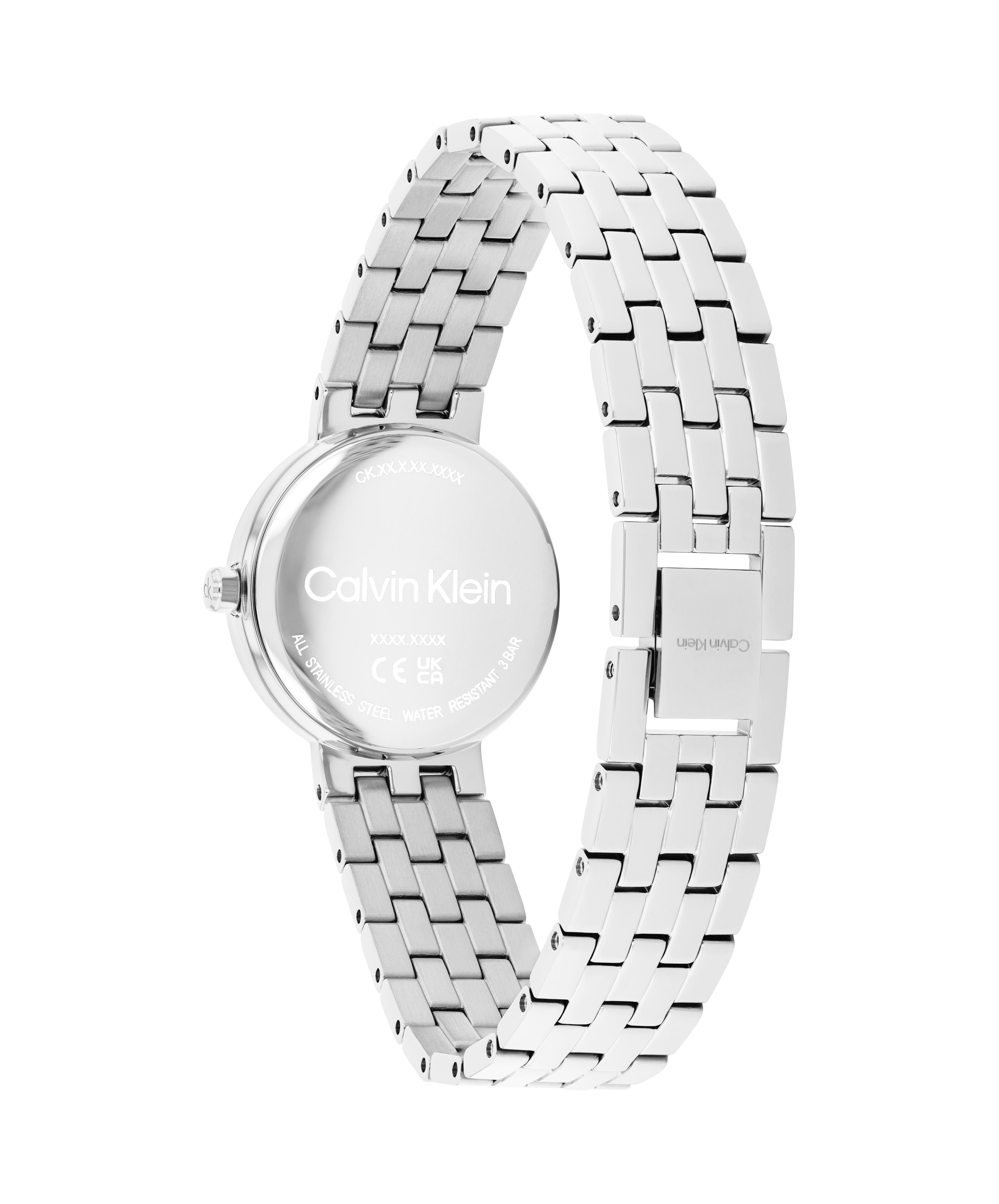 Calvin Klein Quarzuhr FORME 25100186, Armbanduhr, Damenuhr, Edelstahlarmband, analog