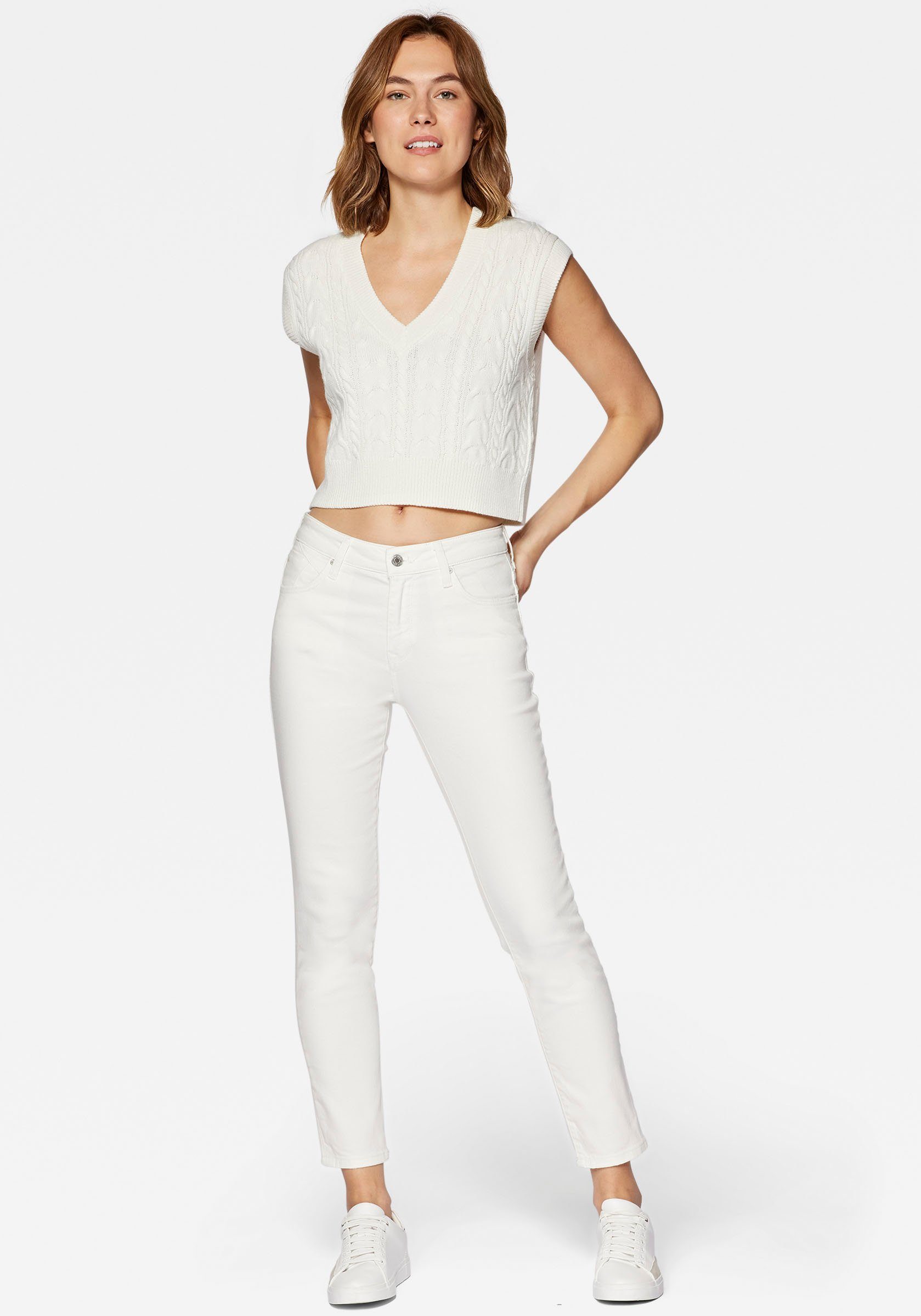 Mavi hochwertiger Verarbeitung dank Slim-fit-Jeans trageangenehmer Stretchdenim white