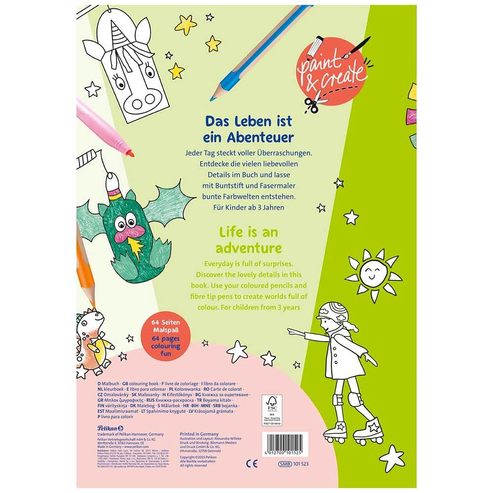 Pelikan Lernspielzeug Pelikan Super Malbuch Set 2-teilig Colorella Star