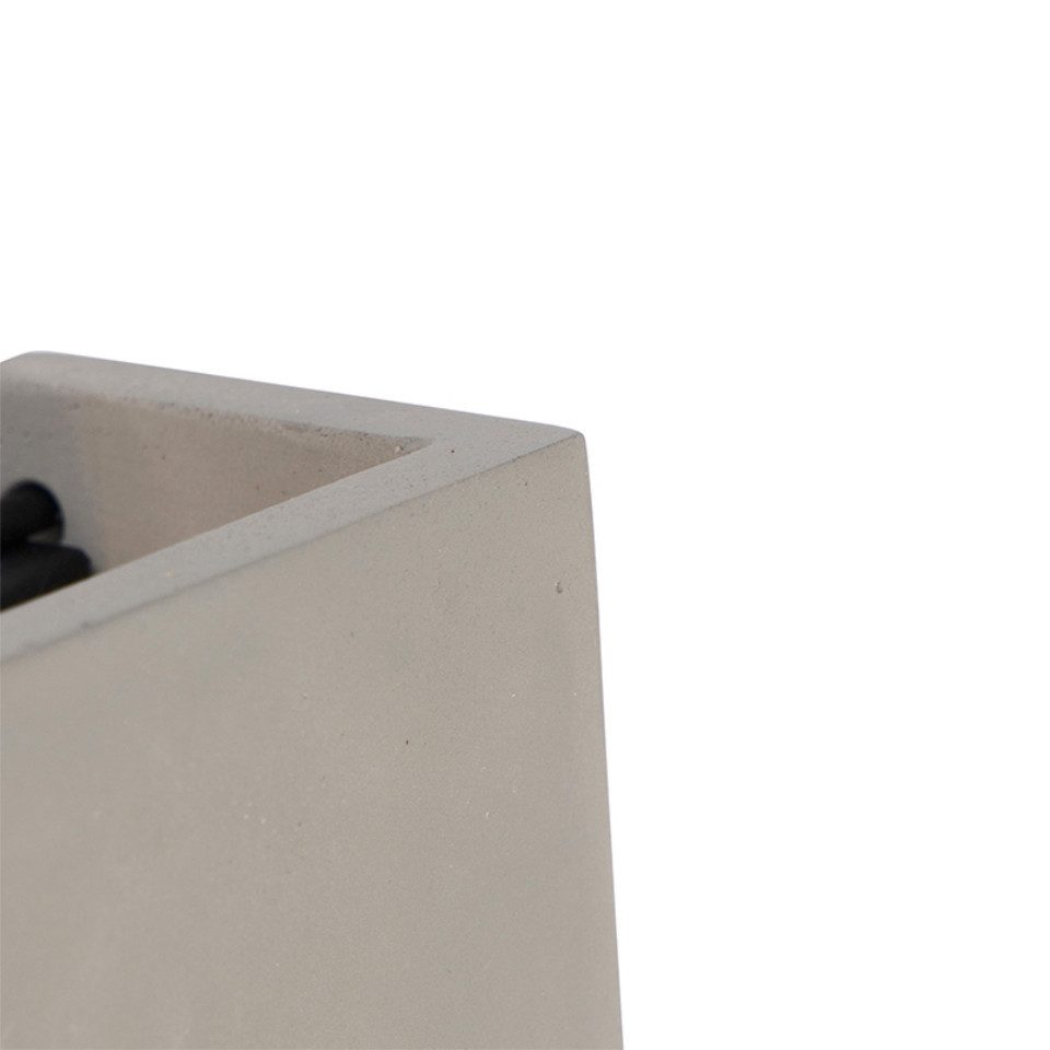 Qazqa Wandleuchte Meave wl, ohne Leuchtmittel, Warmweiß, QAZQA Wand­leuchte, g9, Grau, Stein/Beton, Industrie