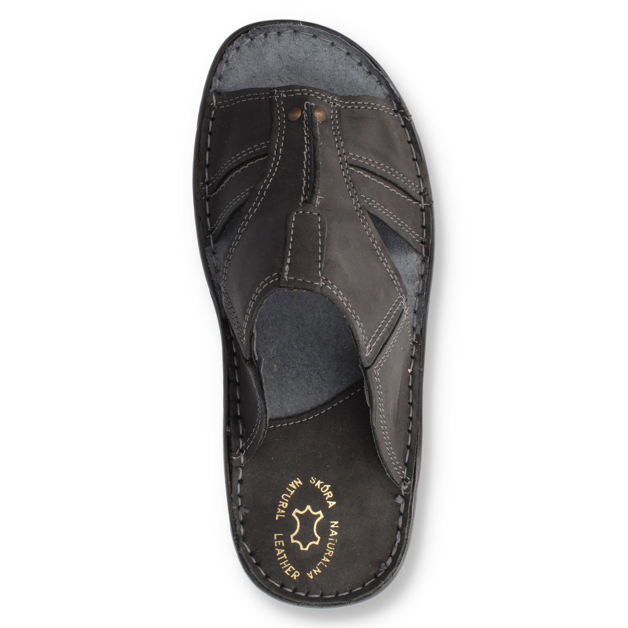 Cloque Lerma offene Herren Leder Pantolette offene Loafer, Slipper, aus Leder, Straßensohle