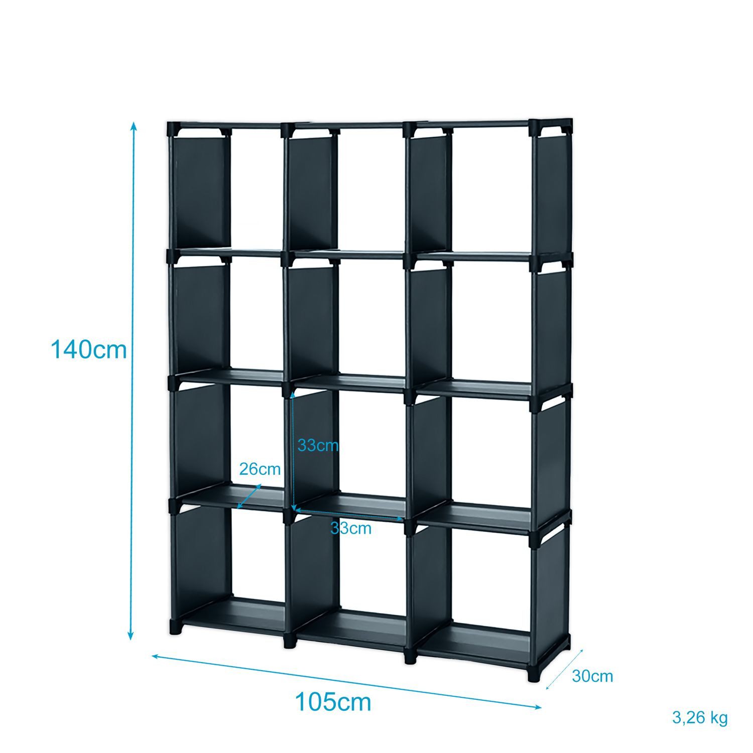 Intirilife Steckregal, 1-tlg., Modulares Regal Bücherregal Steckregal Aufbe günstig online kaufen
