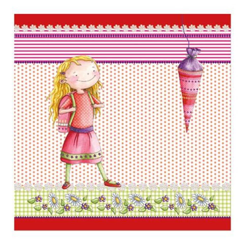 ABC-Servietten Für Schulanfang – 20 Stück Bunt, 33x33 Cm, 3-lagig, Umweltfreundlich Aus Deutschland