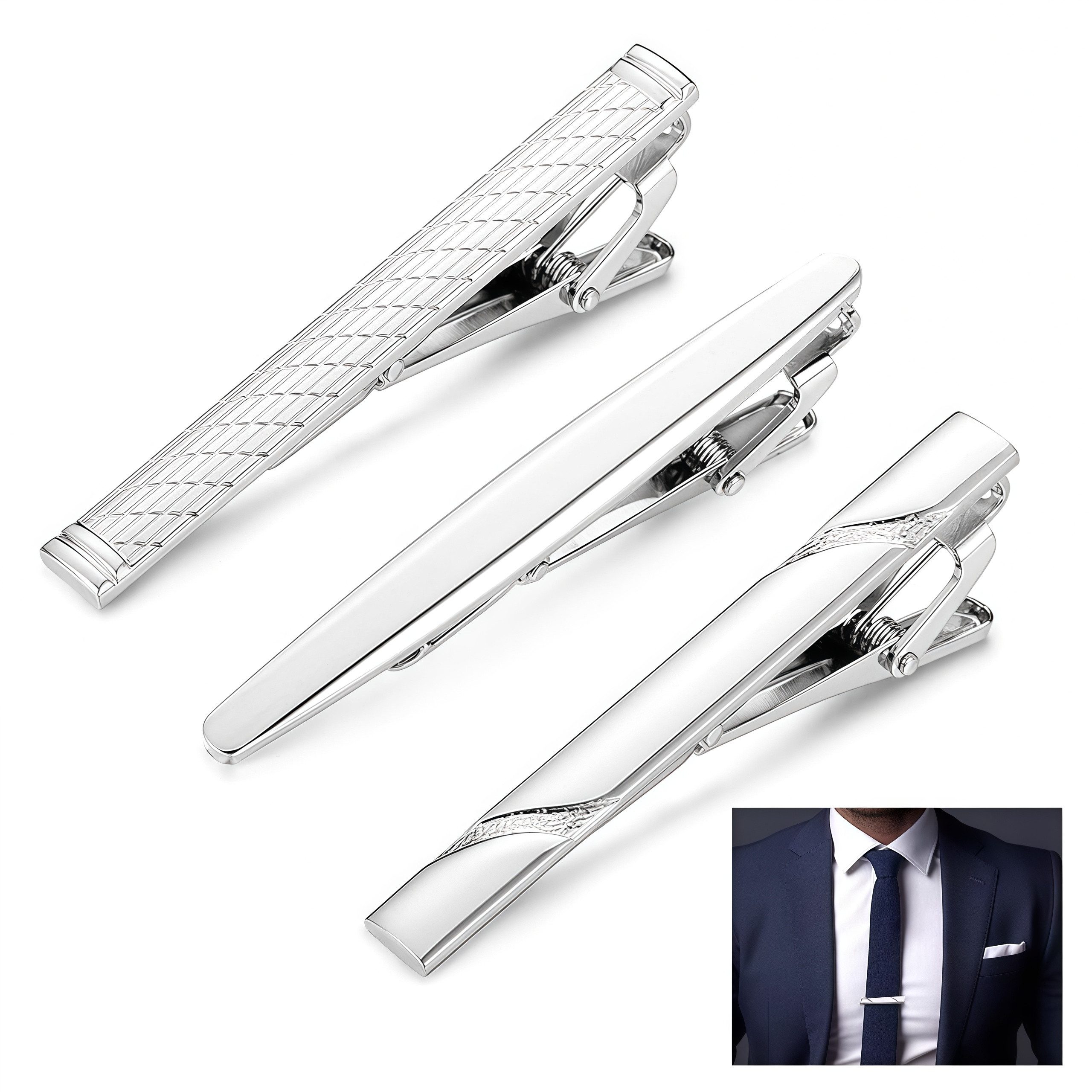 FOUORTUNATE-BEE Krawattennadel 3-teiliges Herren-Set mit Krawattenklammer u günstig online kaufen