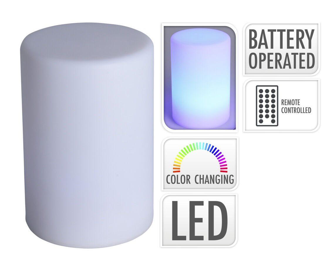 Spetebo LED Tischleuchte LED Lampe mit Fernbedienung - 15 x 10 cm, An / Aus / Farbwahl, LED, wählbar, inkl. Fernbedienung