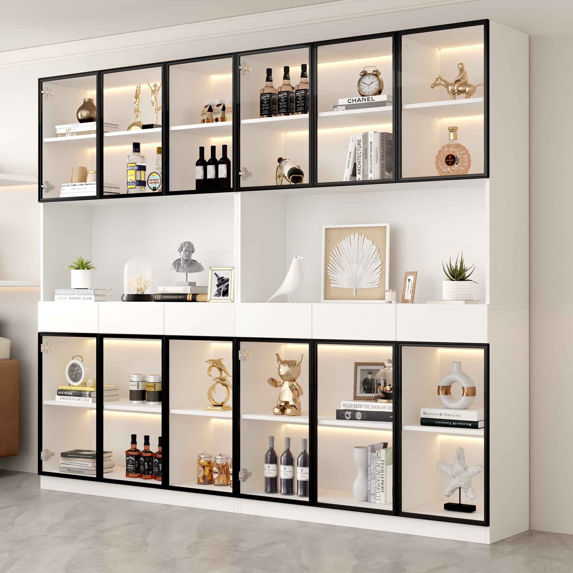 HAUSS SPOLE Vitrine 2er mit LED günstig online kaufen