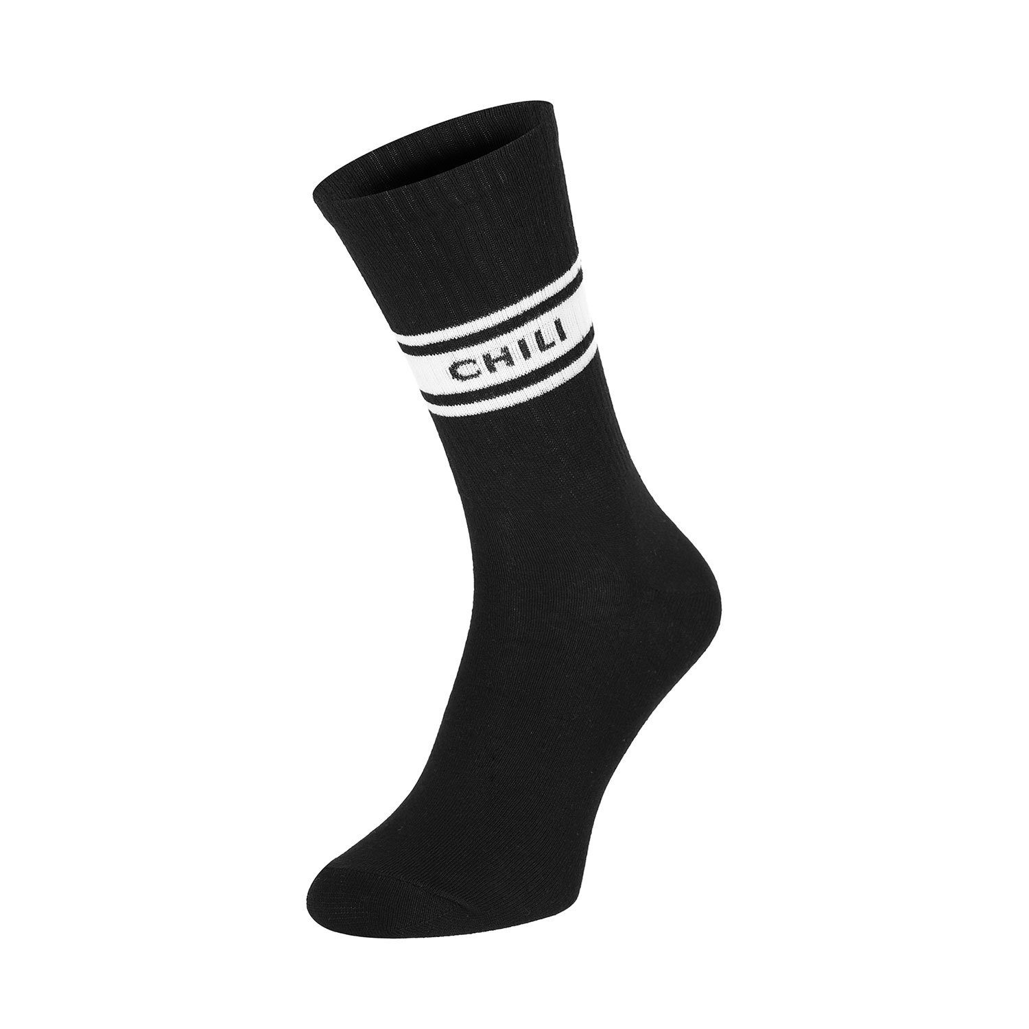 Chili Lifestyle Sportsocken College Socken Crew Socks Damen Herren orange blau schwarz Baumwolle (Multipack, 6-Paar, 3 Farbdesigns) Elastischer Bund