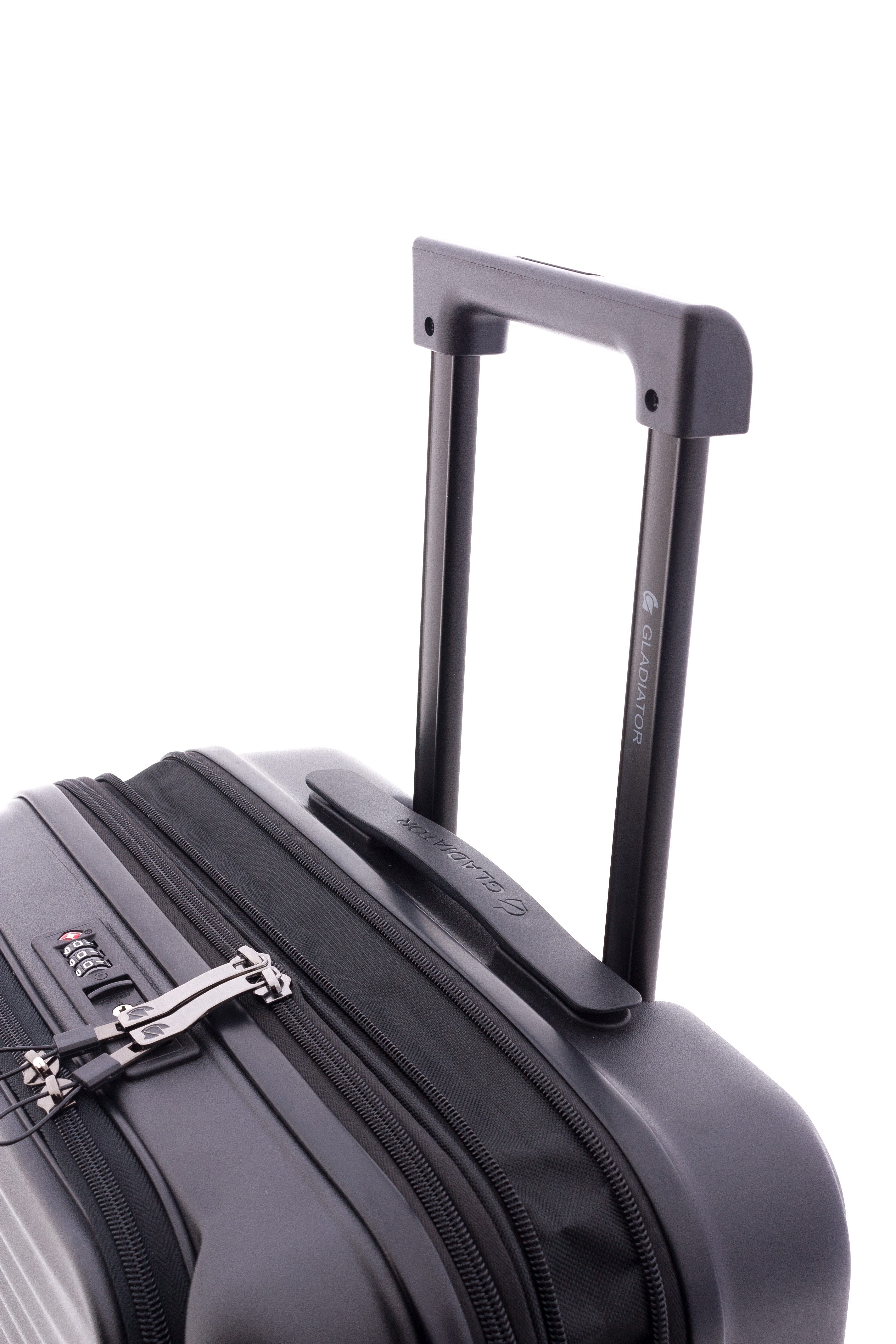 GLADIATOR Handgepäck-Trolley 55 cm, 4 Rollen, TSA, Dehnfalte, schwarz, blau od. rot