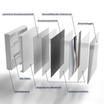 DEQORI Schlüsselkasten 'Elegantes Vektordesign', Glas Schlüsselbox modern magnetisch beschreibbar
