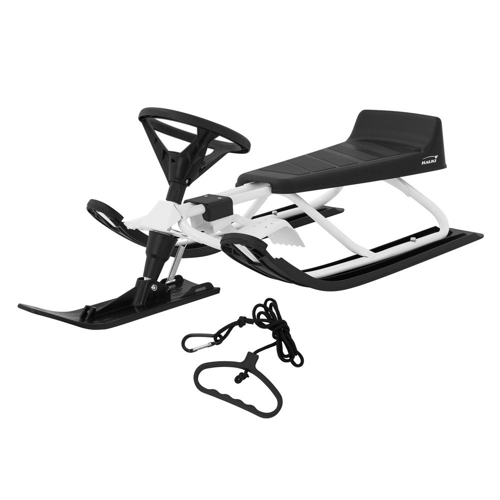 ECD Germany Рулевой слайд Kinder Рулевой слайд Sportschlitten Саниschlitten Kinderschlitten, Санки mit Lenkrad, Bremse & Zugseil Stahl / Kunststoff bis 90kg