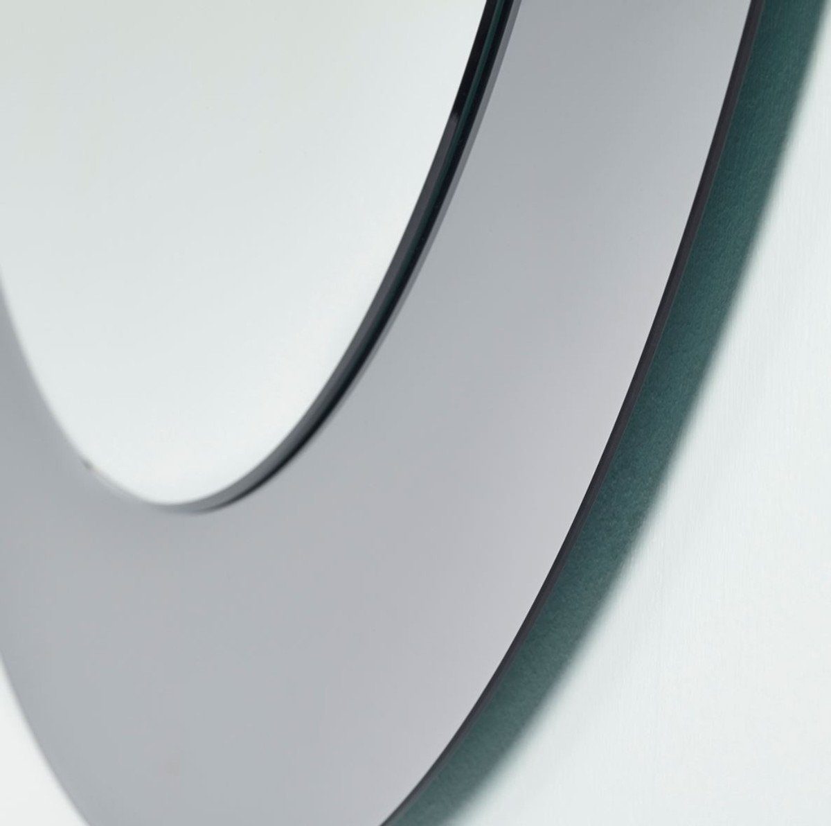 110 Spiegel Spiegel Grau Casa Wohnzimmer Padrino Luxus Qualität cm - Ø