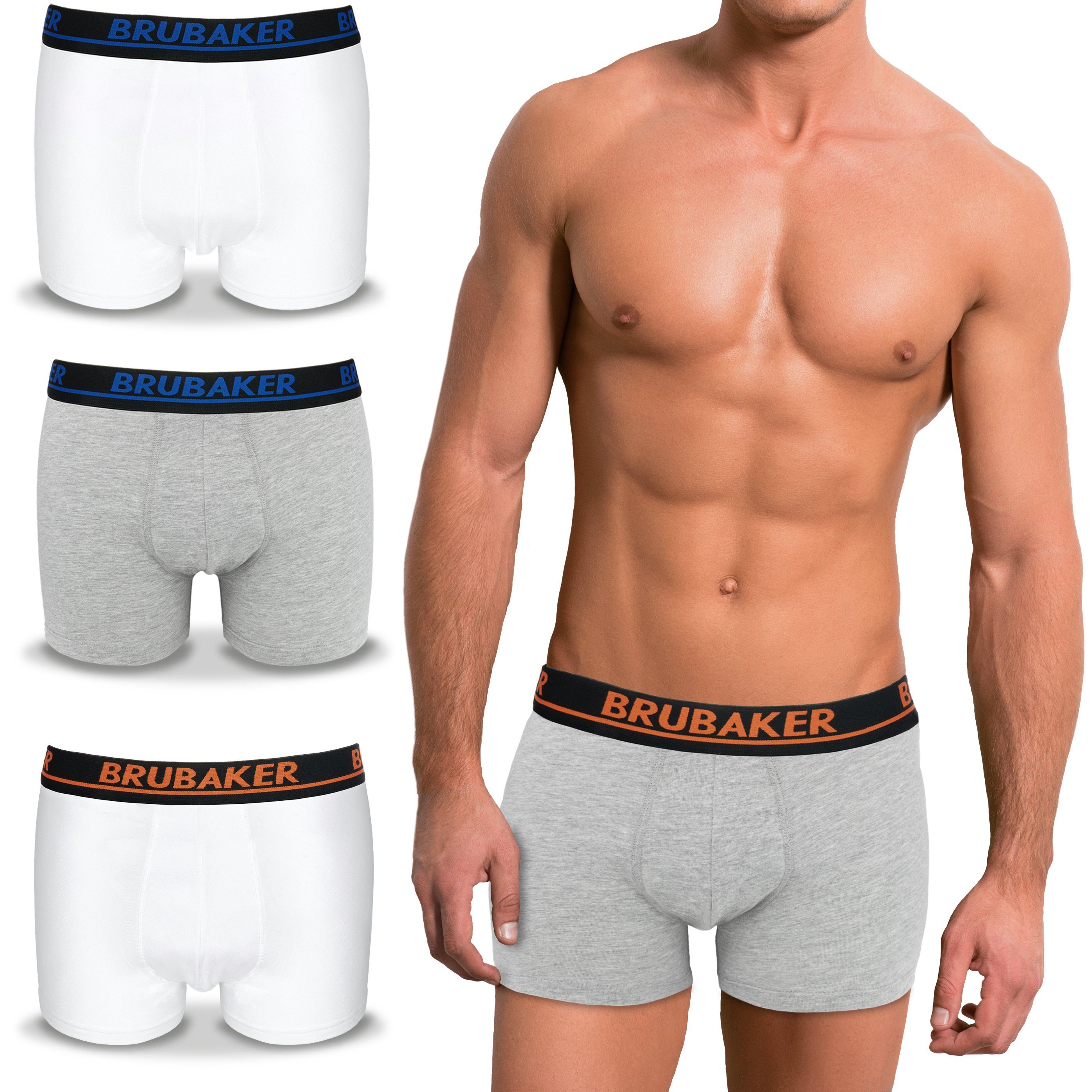 BRUBAKER Boxershorts 4er Pack Herren Unterhose günstig online kaufen