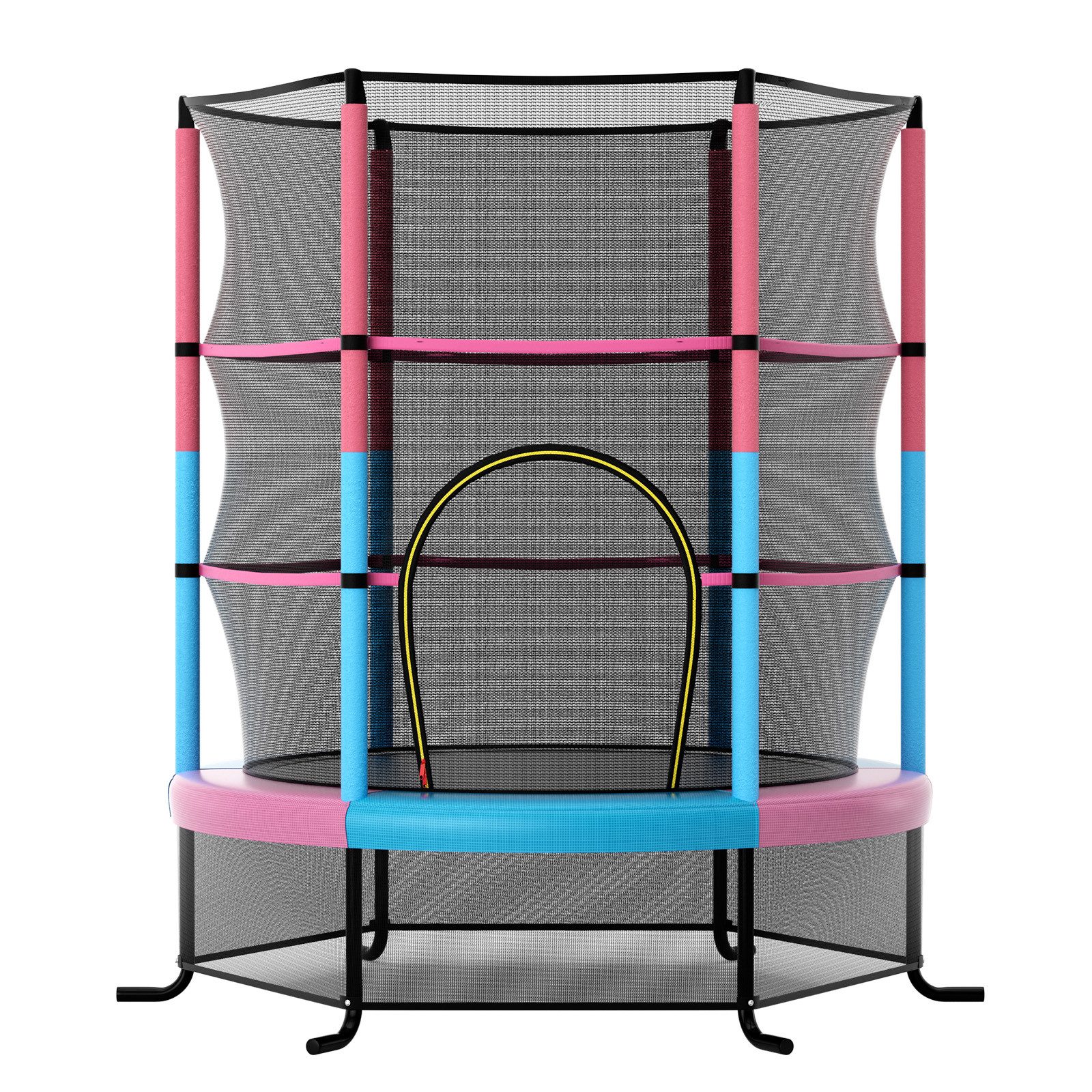 COSTWAY Gartentrampolin, Ø 165 cm, mit Sicherheitsnetz, bis 45KG
