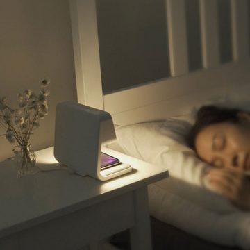 REDOM Nachttischlampe Nachttischlampen Tischlampen Tisch Lampe Leuchte Schlafzimmer Touch, Mit Handy Ladefunktion, LED einstellbar, Warmweiß, Schreibtischlampe, Schreibtischleuchte, Nachtlicht 3 Helligkeitsstufen