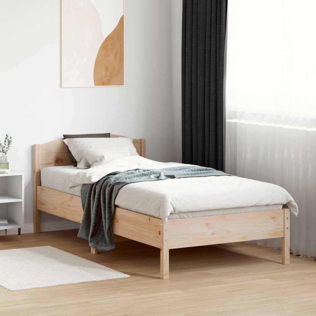vidaXL Bett Massivholzbett ohne Matratze 75x190 günstig online kaufen