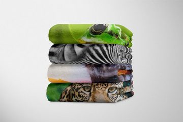 Sinus Art Handtücher Handtuch Strandhandtuch Saunatuch Kuscheldecke mit Tiermotiv keiner süßer Igel, Baumwolle-Polyester-Mix (1-St), Handtuch