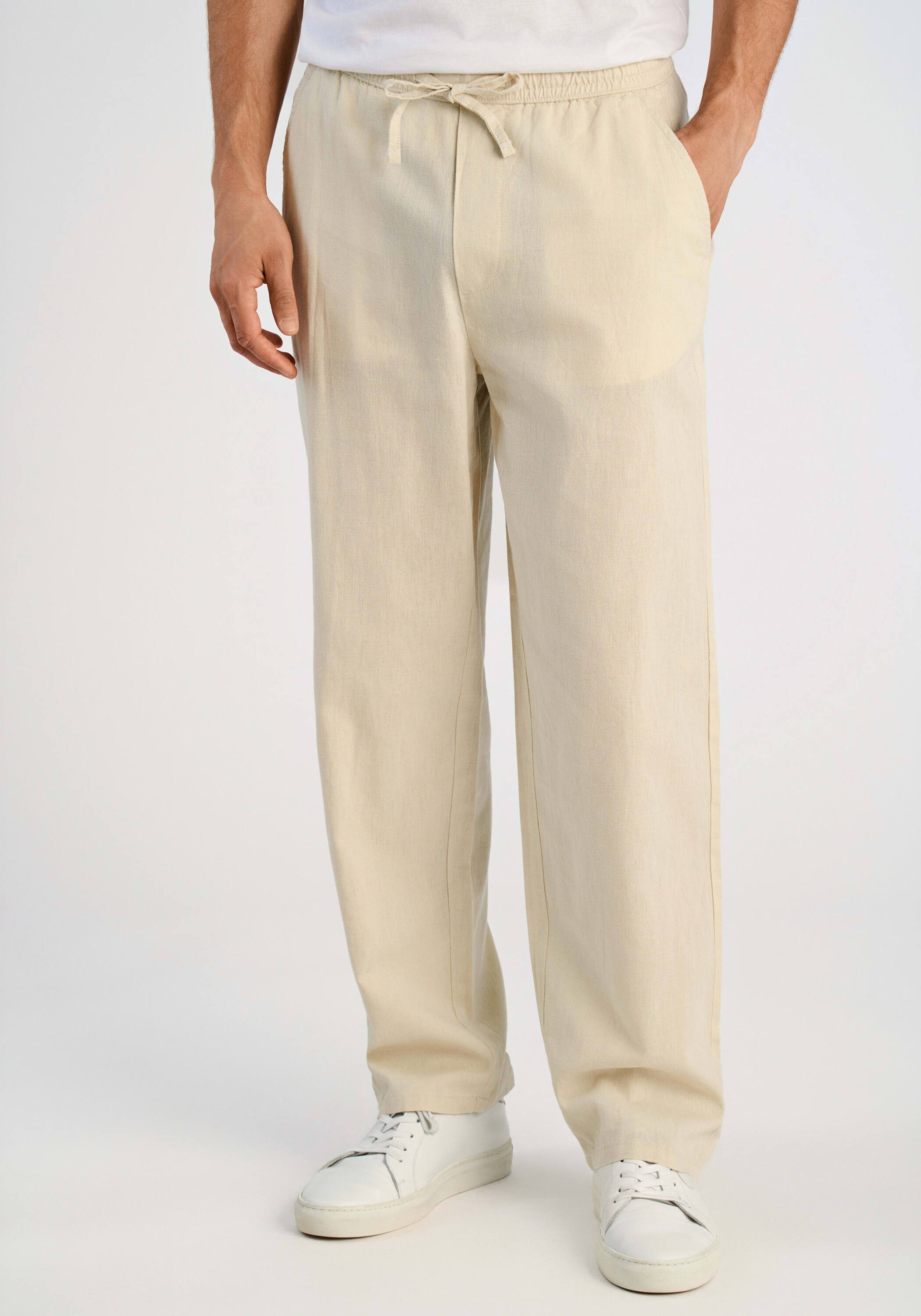 LINDBERGH Leinenhose Leinenhose Wide Fit