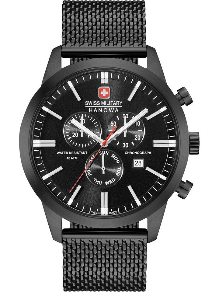 Swiss Military Hanowa Chronograph Swiss Military Hanowa Herren-Uhren Analog  Quarz, Material: Edelstahl