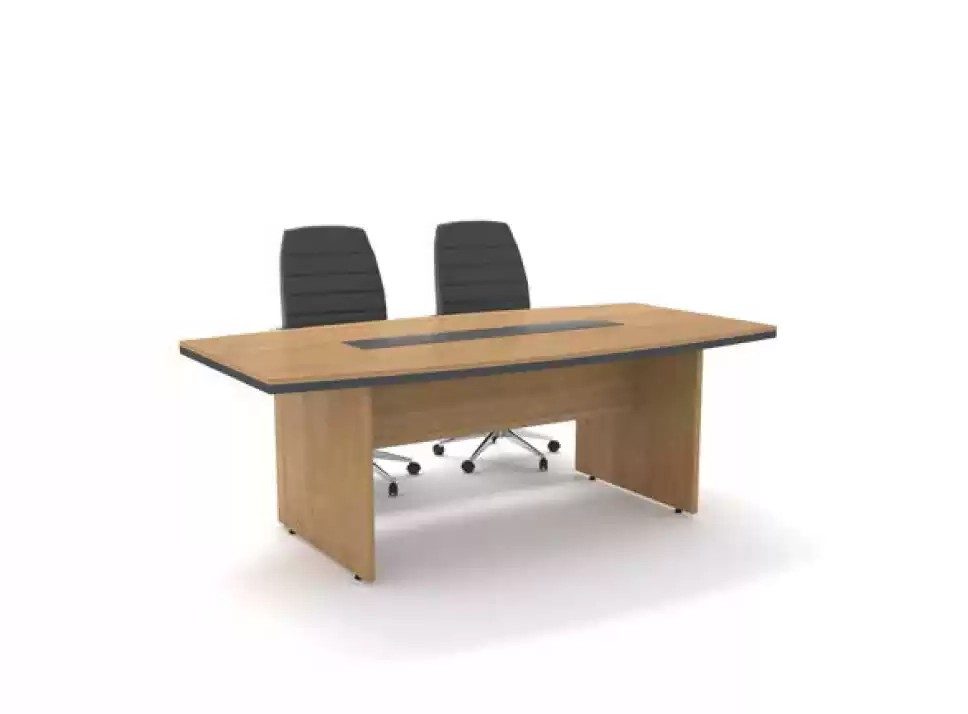 Xlmoebel Konferenztisch Eckschreibtisch für Büro - Moderner Chefschreibtisch aus Holz, Made in Europa
