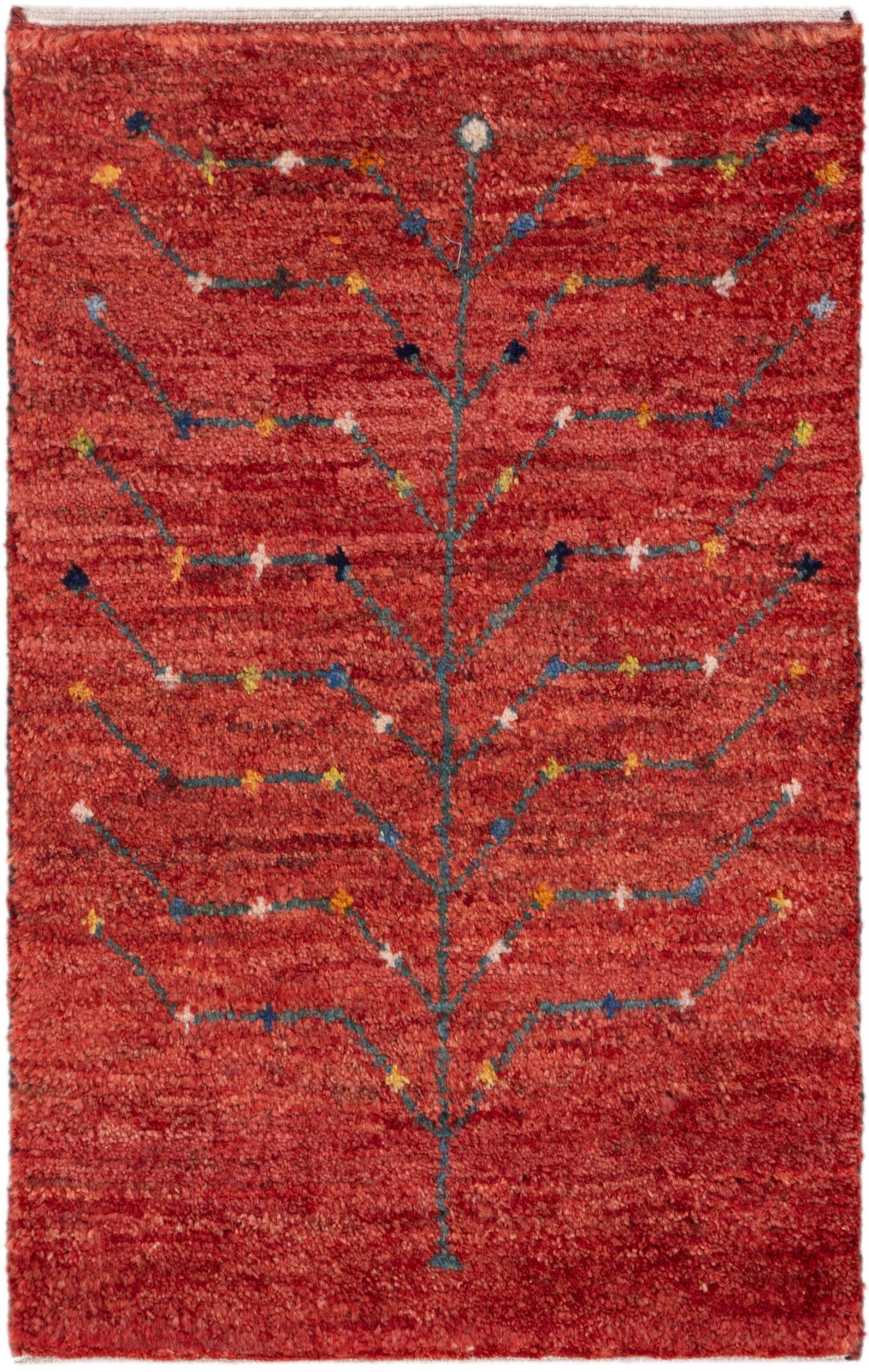 Orientteppich Perser Gabbeh Kashkuli 41x61 Handgeknüpfter Moderner Orientteppich /