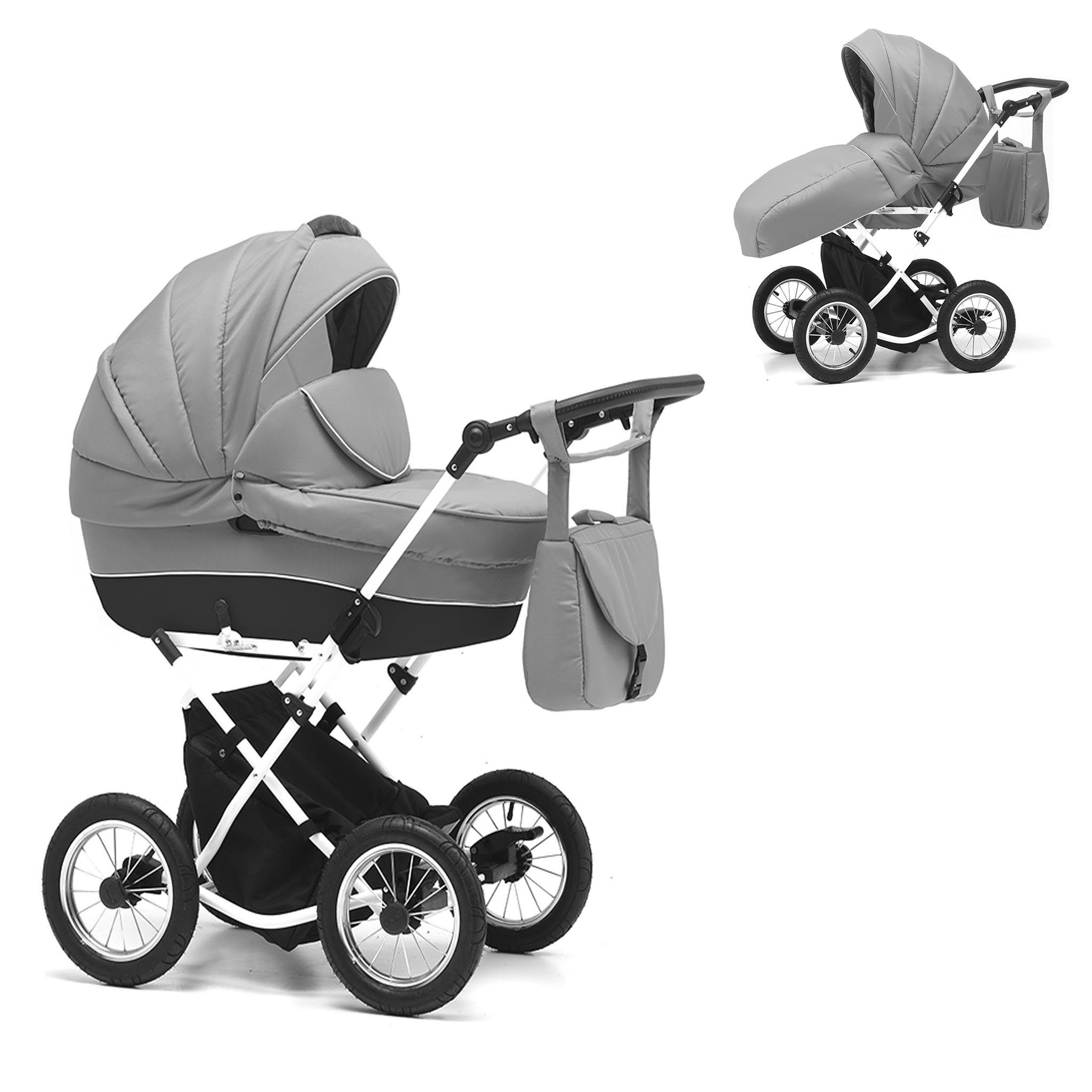 Kombi-Kinderwagen Sorento 2 in 1 inkl. Sportsitz und umfangreichen Zubehör in 17 Farben