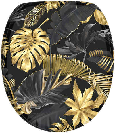 Sanilo WC-Sitz »Golden Leaves«, mit Absenkautomatik, BxL: 37,7 x 42,0 - 47,0 cm