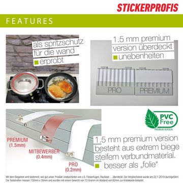 Stickerprofis Küchenrückwand MODERN GRASS, (Premium), 1,5mm, selbstklebend, hält auf besonders vielen Öberflächen