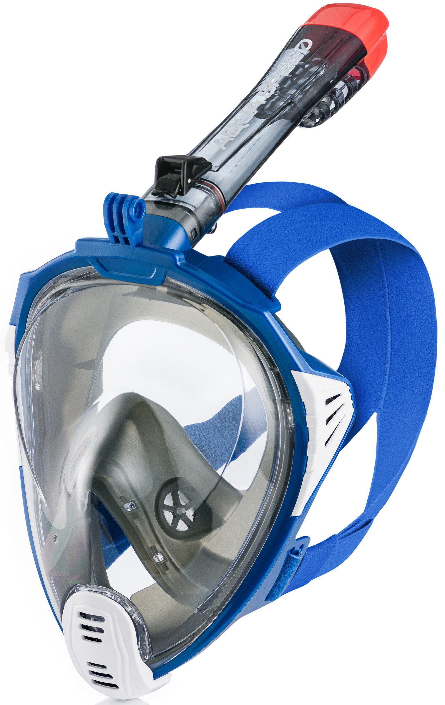 Aqua Speed Schnorchel Full Face Schnorchelmaske: 180° Panorama-Sicht & Ultra-Dry-Technologie (Schnorchelmaske inkl. Tragebeutel & Action-Cam-Halterung), Reduziert CO₂-Rückatmung für längeres Tragen
