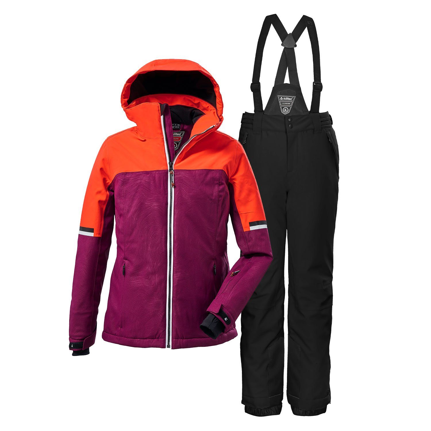 Killtec Skianzug Schneeanzug Mädchen Skijacke + Skihose Gr.152, abnehmbare Hosenträger