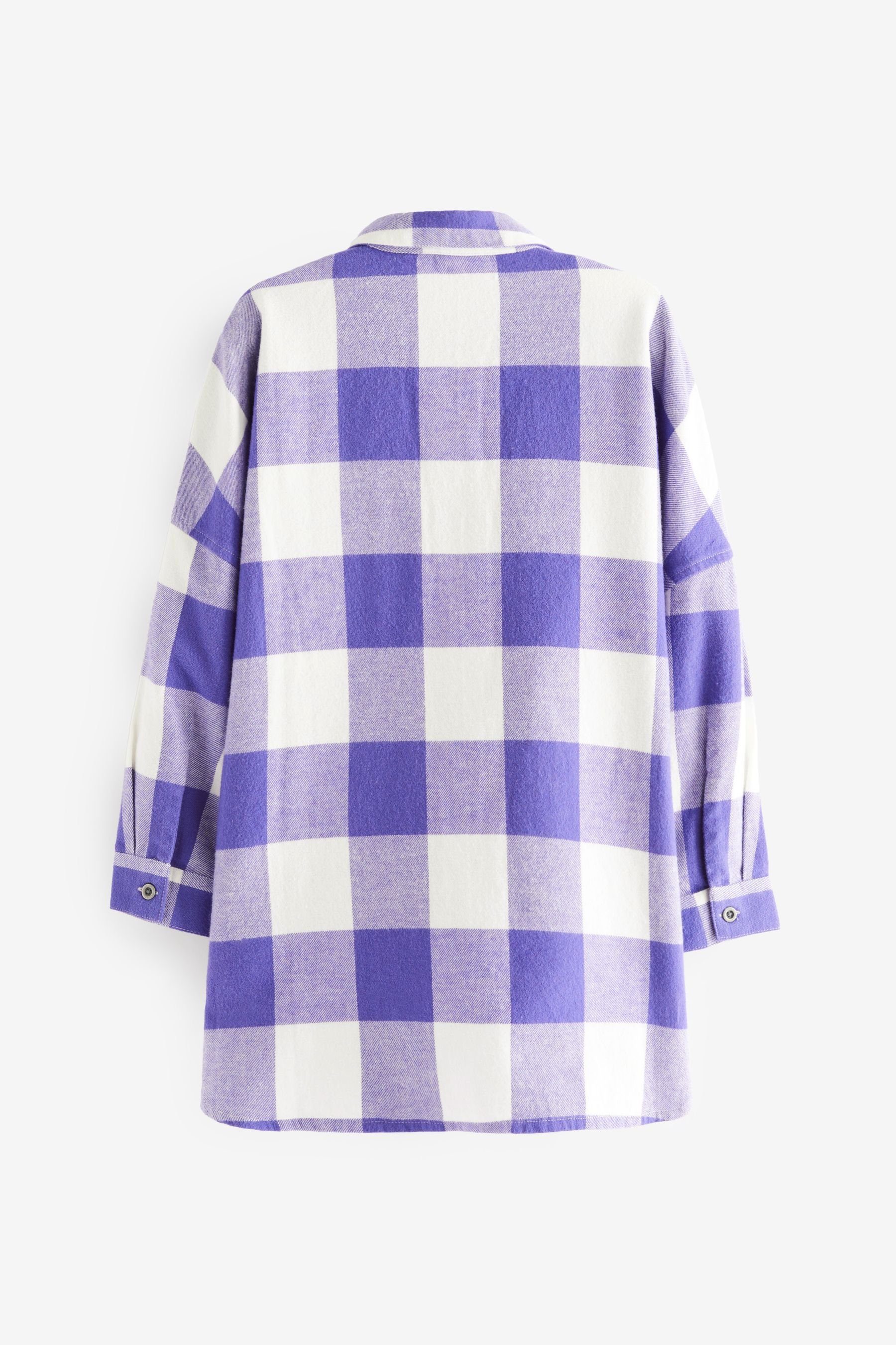 Next Oversize-Shirt Purple Check Hemd in (1-tlg) Oversize
