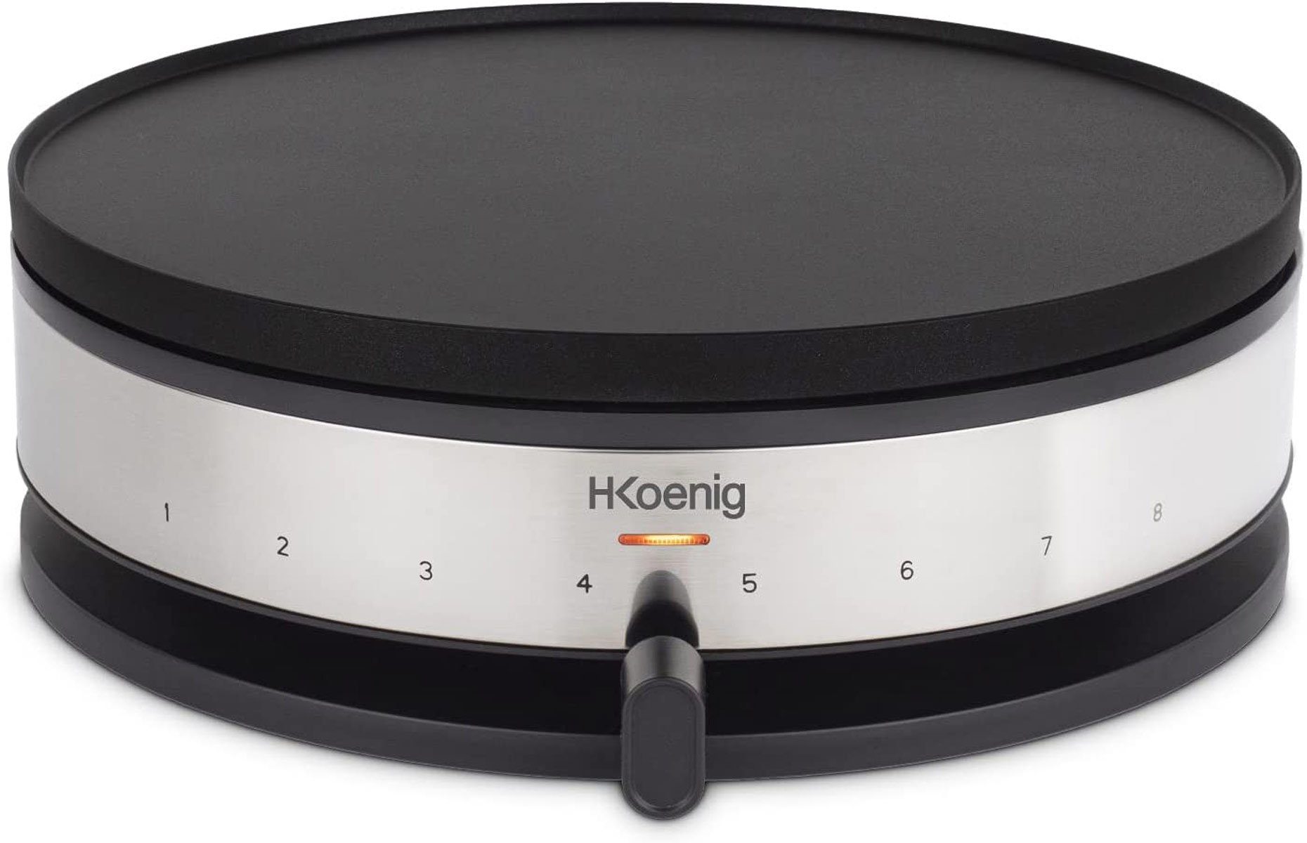 H.Koenig Crêpesmaker KREP56 mit 33 cm Backfläche und Wendeplatte, 1500 W