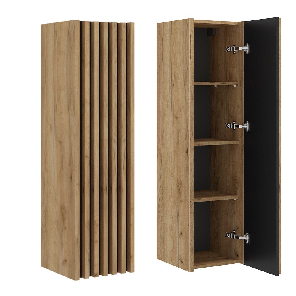 Lomadox Hochschrank LUCCA-107 in Eiche Nb. günstig online kaufen