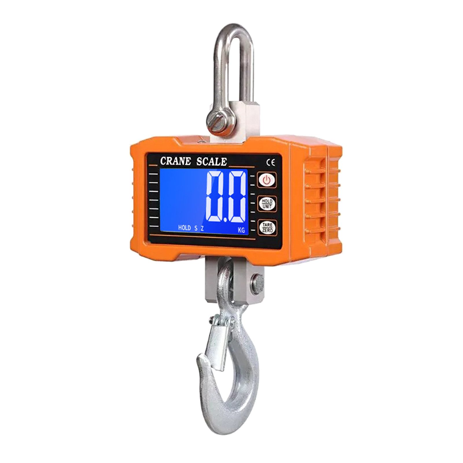 GARRYFIZH Kofferwaage Digitale Kranwaage 1000kg Hängewaage Industriewaage LCD 1t Lastenwaage, Tragkraft 1000 kg, 1000kg Kapazität, LCD-Backlight, Tara & Hold, robuste Aluguss-Bauweise