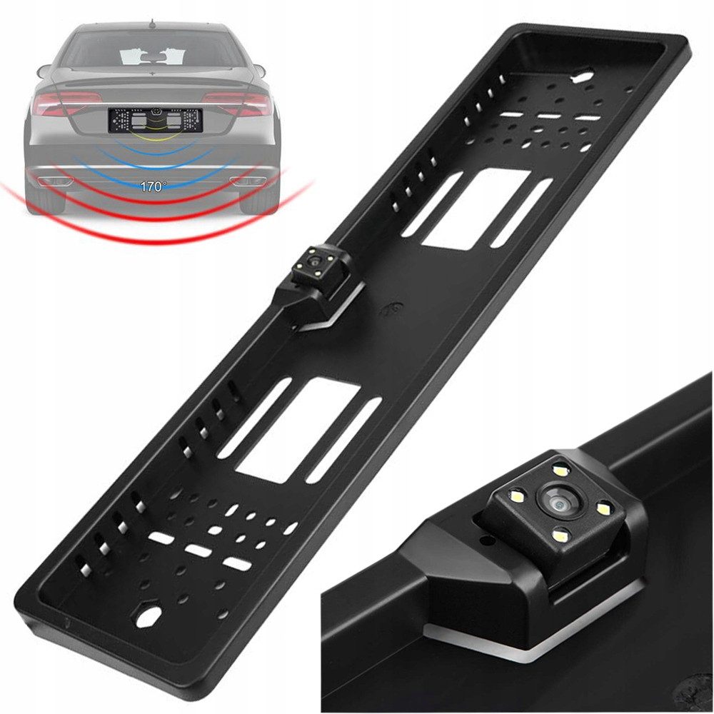 VERK GROUP 170° IR LED Rückfahrkamera Kennzeichenhalter Einparkhilfe IP68 Rückfahrkamera (170° Weitwinkel, IR-Nachtsicht)
