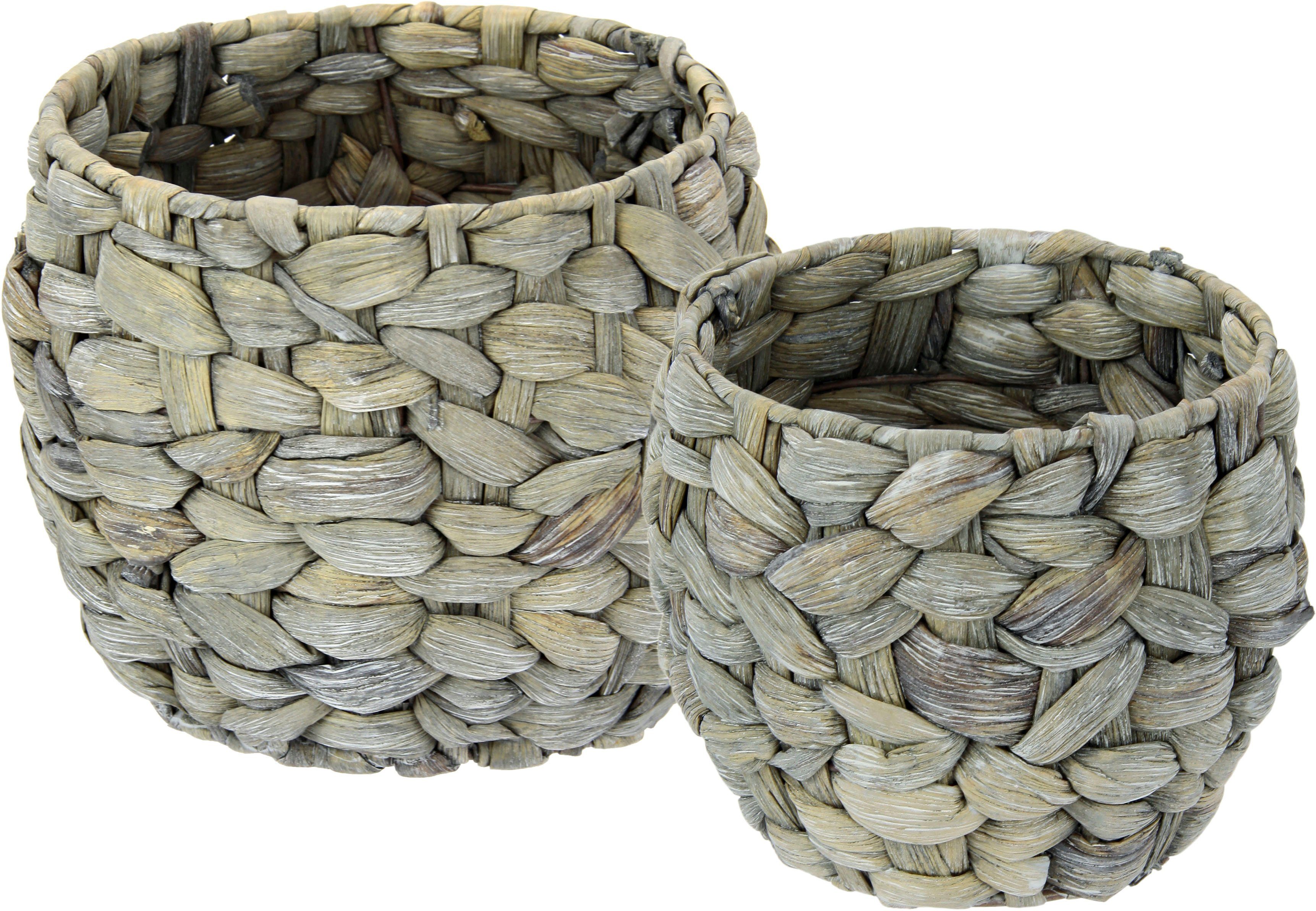 I.GE.A. Übertopf Aus Wasserhyazinthe, 2er Set, Pflanztöpfe aus Wasserhyazin günstig online kaufen