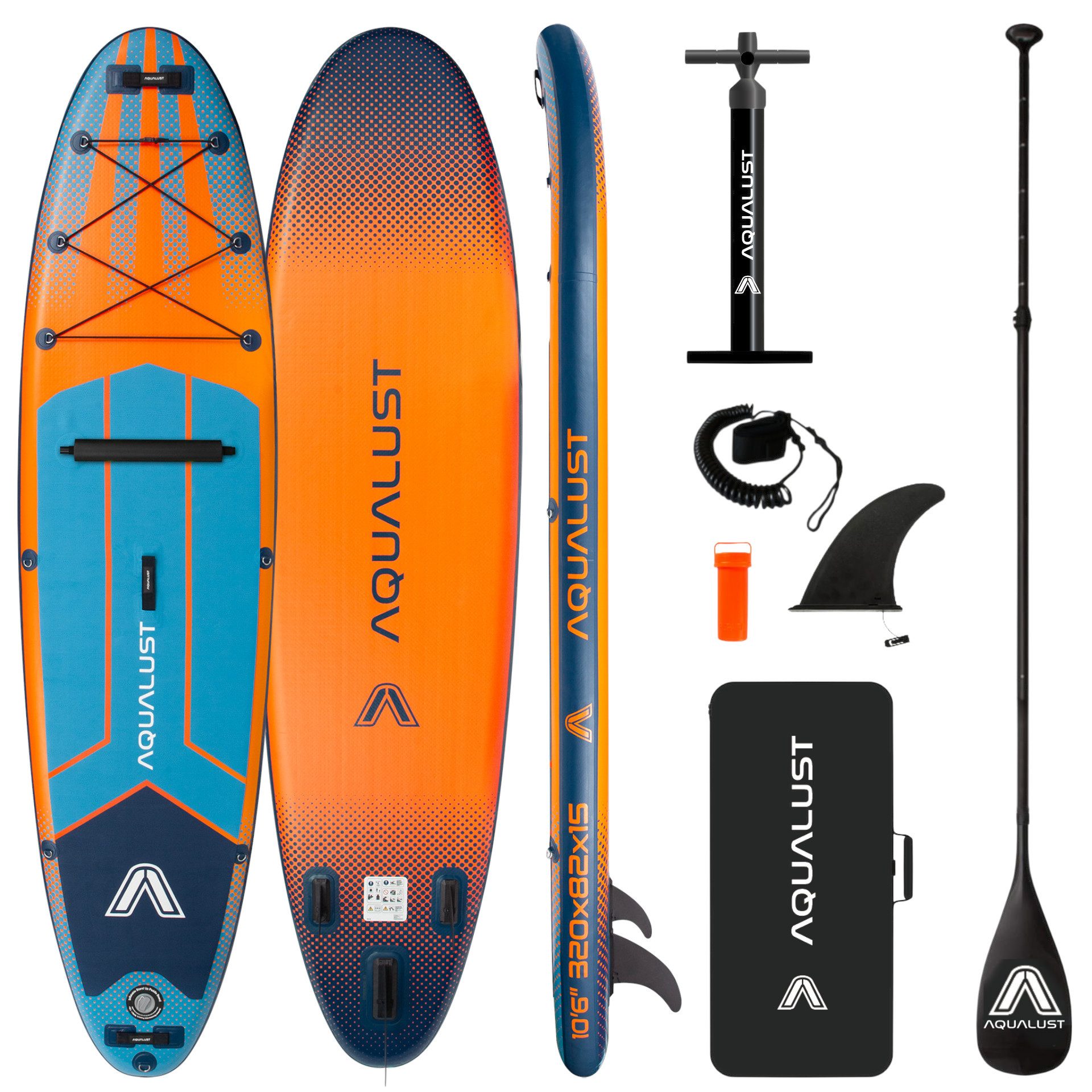 SUP-Board AQUALUST 10.6 iSUP Board Stand Up Paddle Surfboard aufblasbar